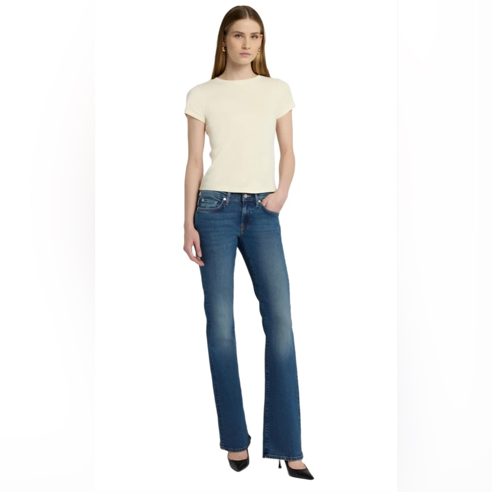 7 For All Mankind Bootcut Low Rise Straight Dark Wash - 30